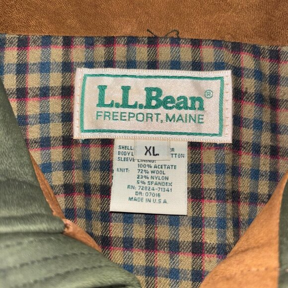 Rare Vintage L.L. Bean Suede Leather Bomber Jacket - Picture 3 of 10